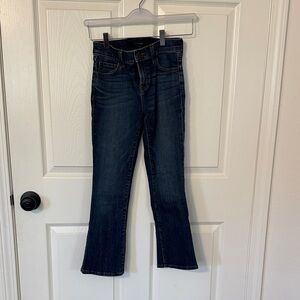 J Brand Indigo Cropped Bootcut Jeans